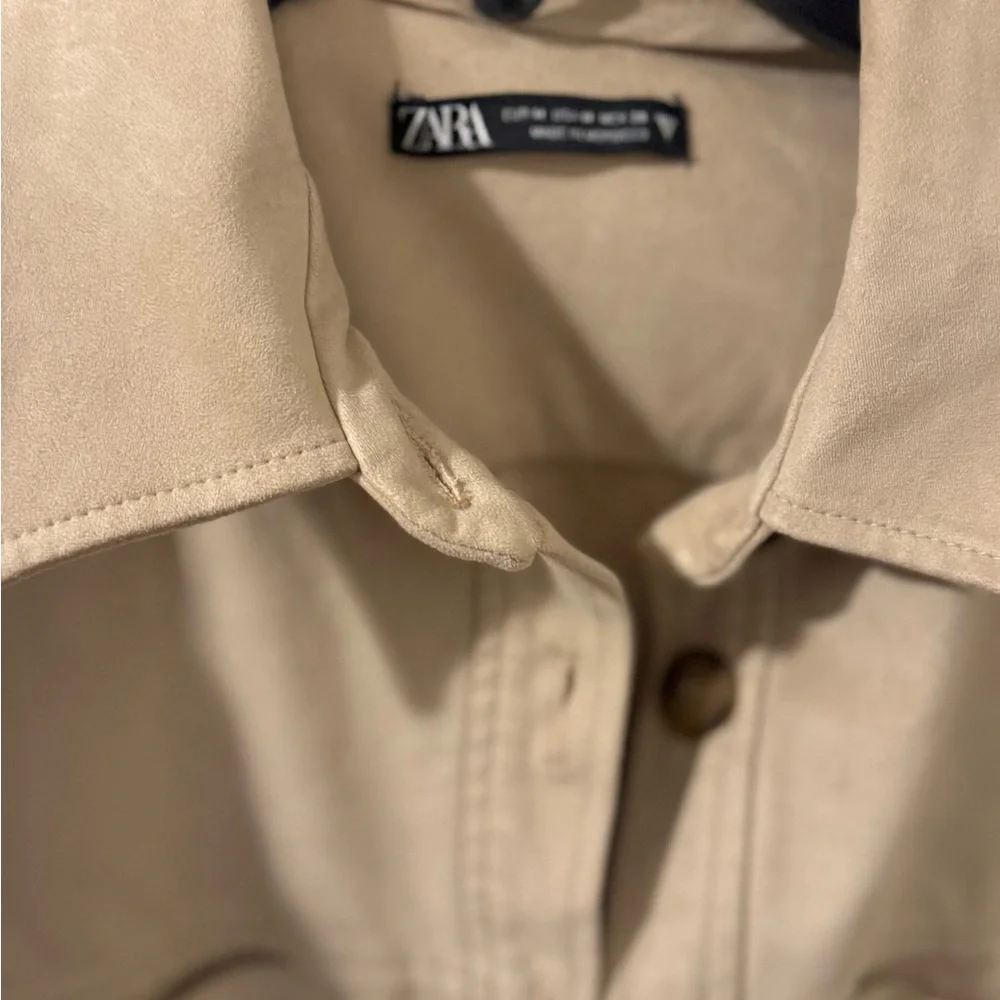 Zara faux Suede mini shirt dress - Picture 6 of 6
